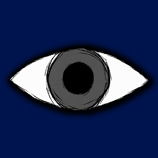 Eye icon, navy background